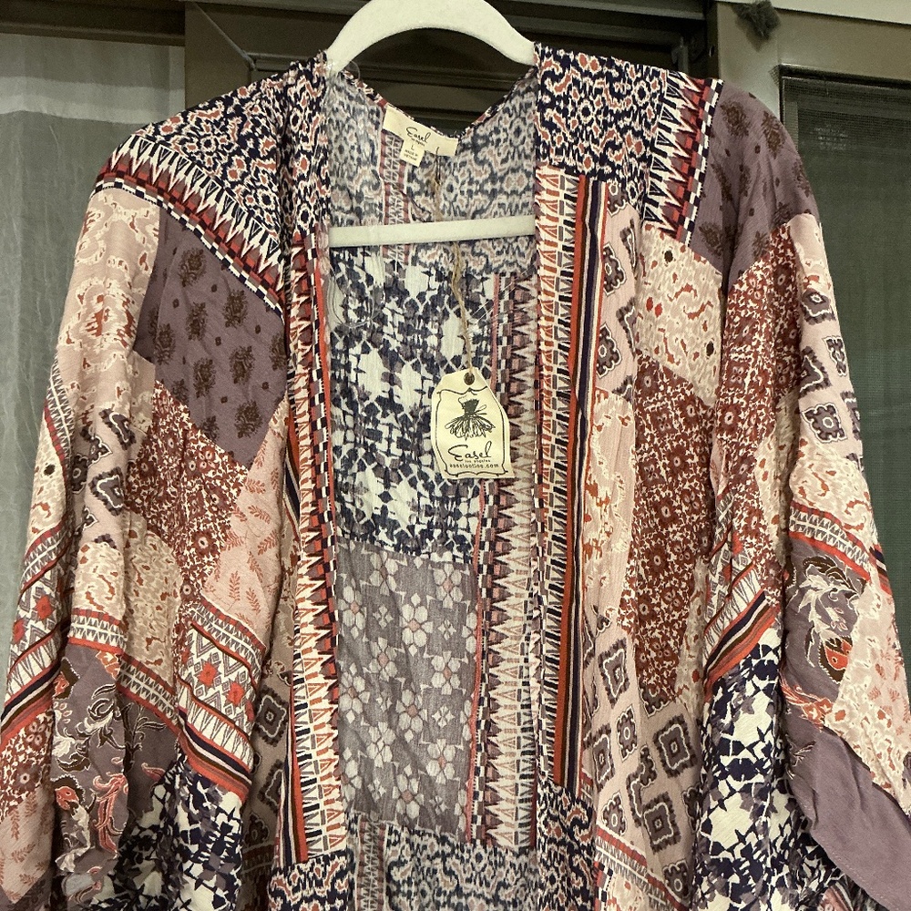 EASEL BOHO Kimono NWT